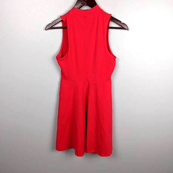 Express | Red Skater Keyhole Dress Size Small - Picture 4 of 5
